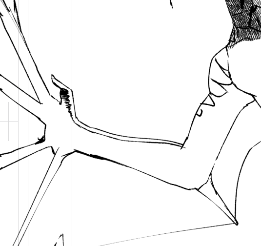 油絵みたいに行ったり来たりしながら作画。
#この作業を・・・全身に・・・
#これで工程の3割くらいです 