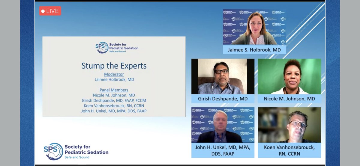 Stump the Experts! #SPS21 #MedEd #sedation