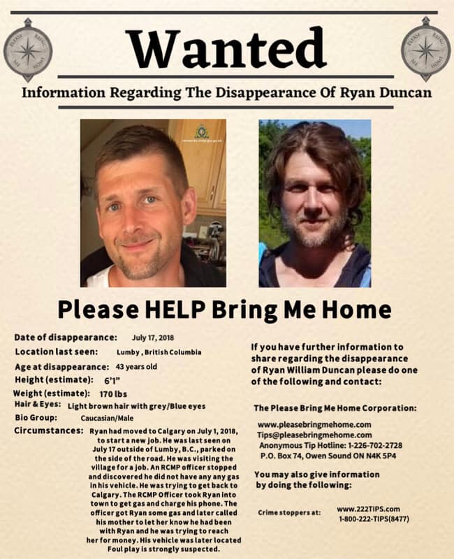 Missing_Pod's tweet photo. Ep36  is out now w/ the case of  44 yr old #RyanDuncan who vanished in July 2018 when he traveled to the #Vernon #BritishColumbia area of #Canada A string of strange clues left behind have made solving this mystery very hard Ryan's mom Irene is our guest 

https://t.co/z1LyPbPxks https://t.co/yIIfPrlssA