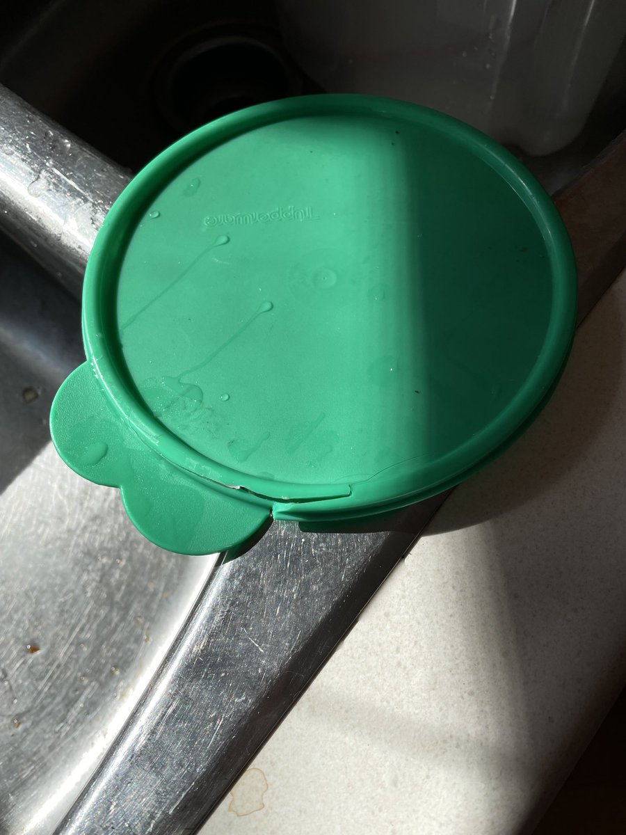 AllKnowingMom's tweet photo. Please help!
I need a replacement lid. My Tupperware lady retired and I have no idea where to go. It’s a round lid with the little two bumps tab. 
I couldn’t find the text number on the website to send the photo. 
⁦@TupperwareCAN⁩ https://t.co/BHZC5ktQlv