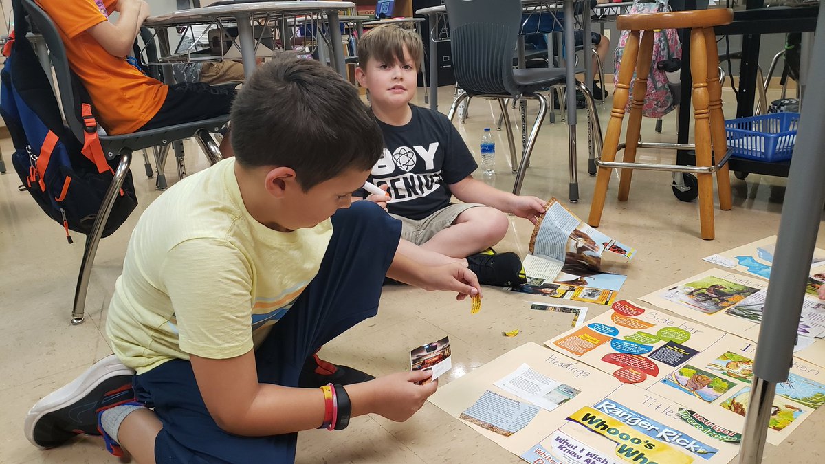 Copeland10's tweet photo. This week we collaborated together by doing a Text Feature Scavenger Hunt! I love seeing kids engaged in what they are learning about.   📚📊🗺

#STEAMatStribling https://t.co/vsOdgJZZkA