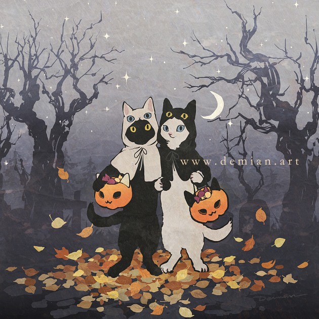 「✨🎃🐱🐱🎃✨ https://t.co/GisI36ufyu 」|Demianのイラスト