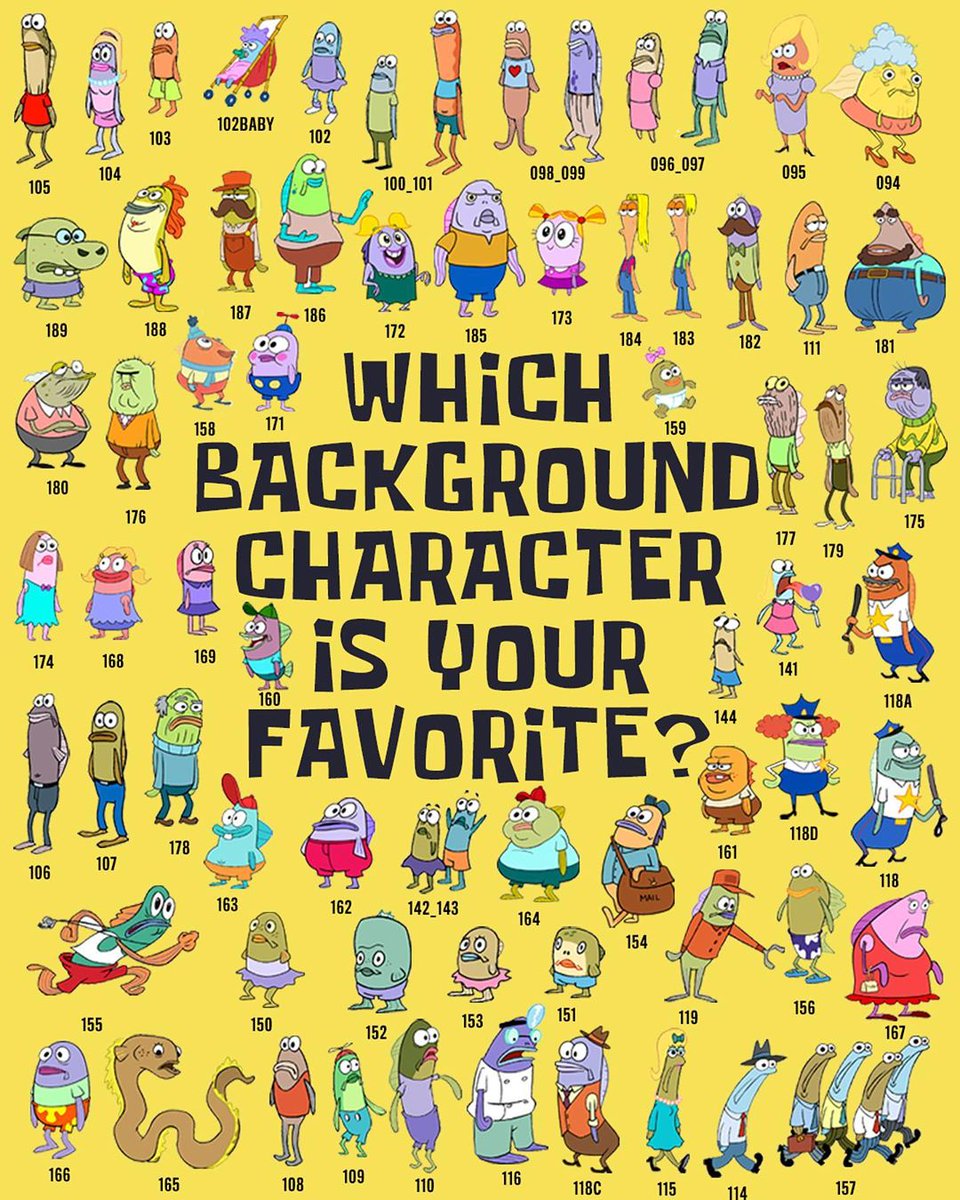 spongebob squarepants characters names