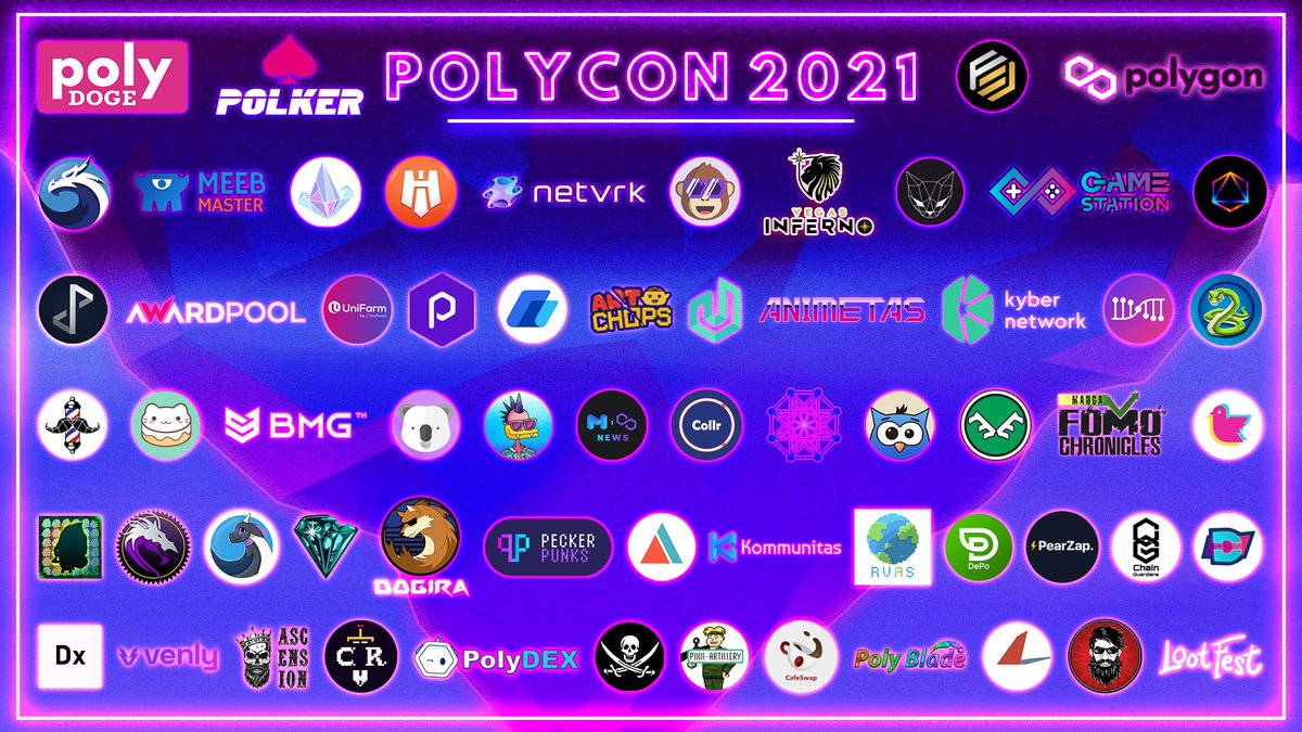 PolyDoge's tweet image. PolyDoge Fam! 🐶🚀

Annnnnd THAT’S A WRAP on #PolyCon2021!!! 🥂 🍾 🎉

Huge THANK YOU to all who participated! To our sponsors, vendors, speakers, panelists, project teams, attendees, staff, volunteers, and our entire community! 🙏🏻 ☺️

We all rise together! 🚀 🌔
