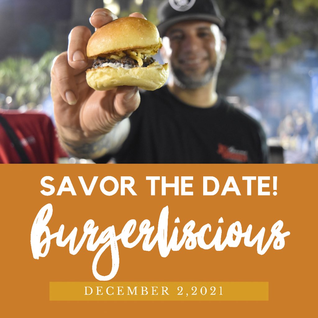Happy #nationalcheeseburgerday! 🍔 Savor the Date for the next Burgerliscious, December 2, 2021 in the #CityBeautiful 💛 It’s going to be extra juicy!!! #moretocome