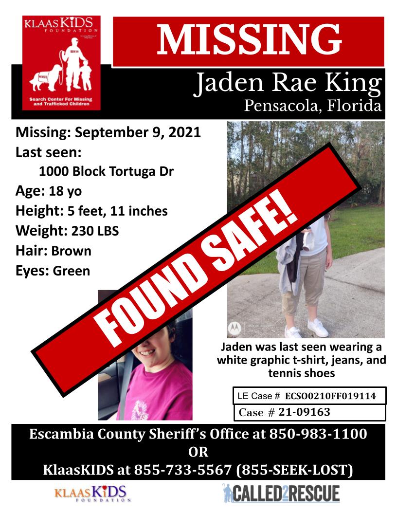 klaaskids's tweet photo. Jaden has been found safe! https://t.co/61UzfY6lfD