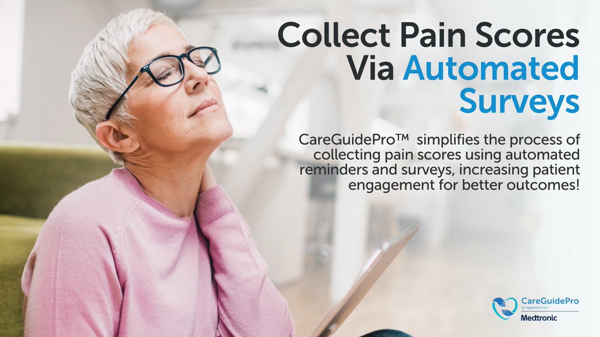 HiggsBosonHlth's tweet image. Did you know? Better communication = better outcomes!

#CareGuidePro simplifies the process of collecting pain scores using automated reminders and surveys. 
Now, you can check in on patients without having to call!

#Medtronic
#SCS
#PatientEngagement
