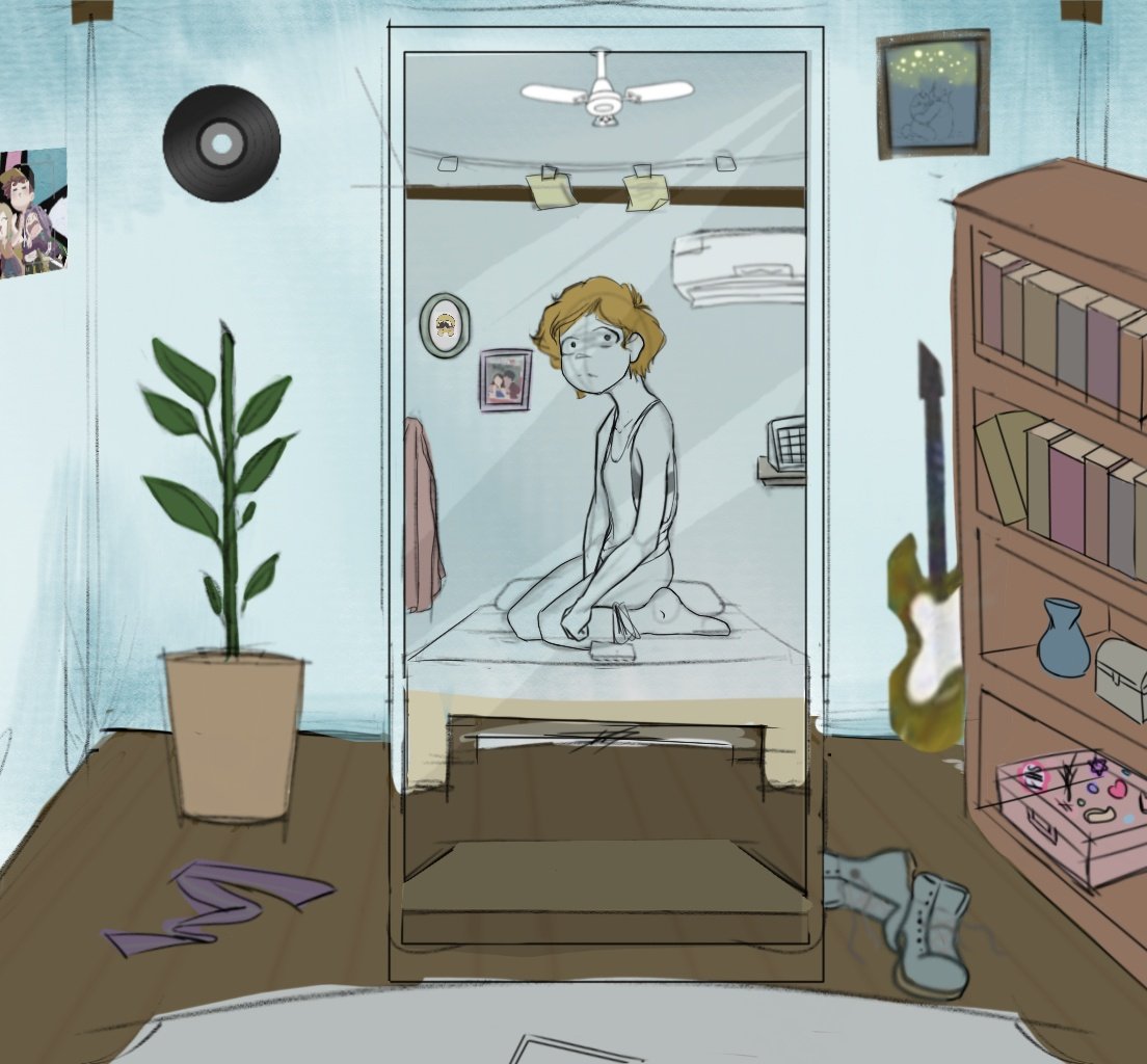 elemitte's tweet image. #FHSAfterBite #FHSZ3R0 #FNAFHS #fh 
Para @ItsFanDubTime inspiración y referencia de dibujo @Bogoomol
 Espero que les guste 
(´ . .̫ . `)