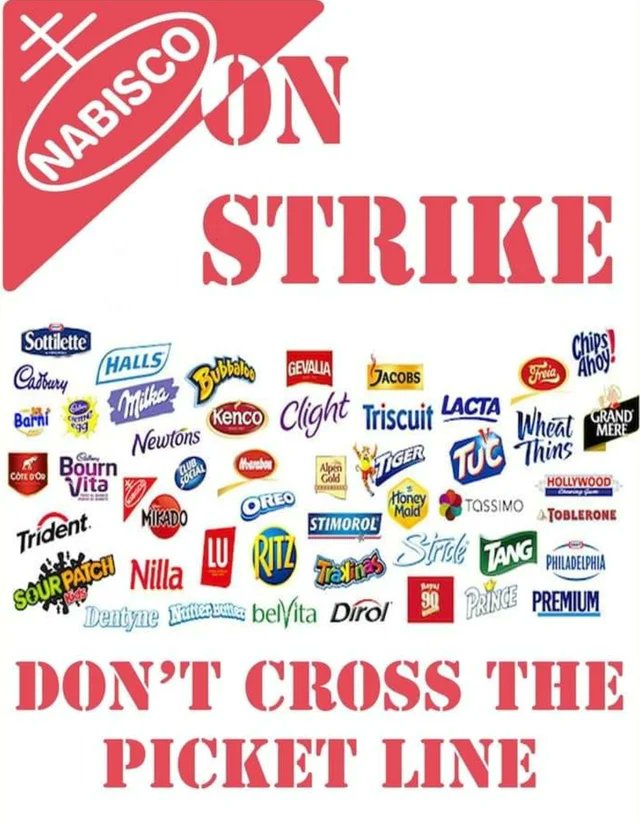 #NabiscoStrike is still a thing.
Boycotts are praxis.  Do your part!

#NoContractNoSnacks