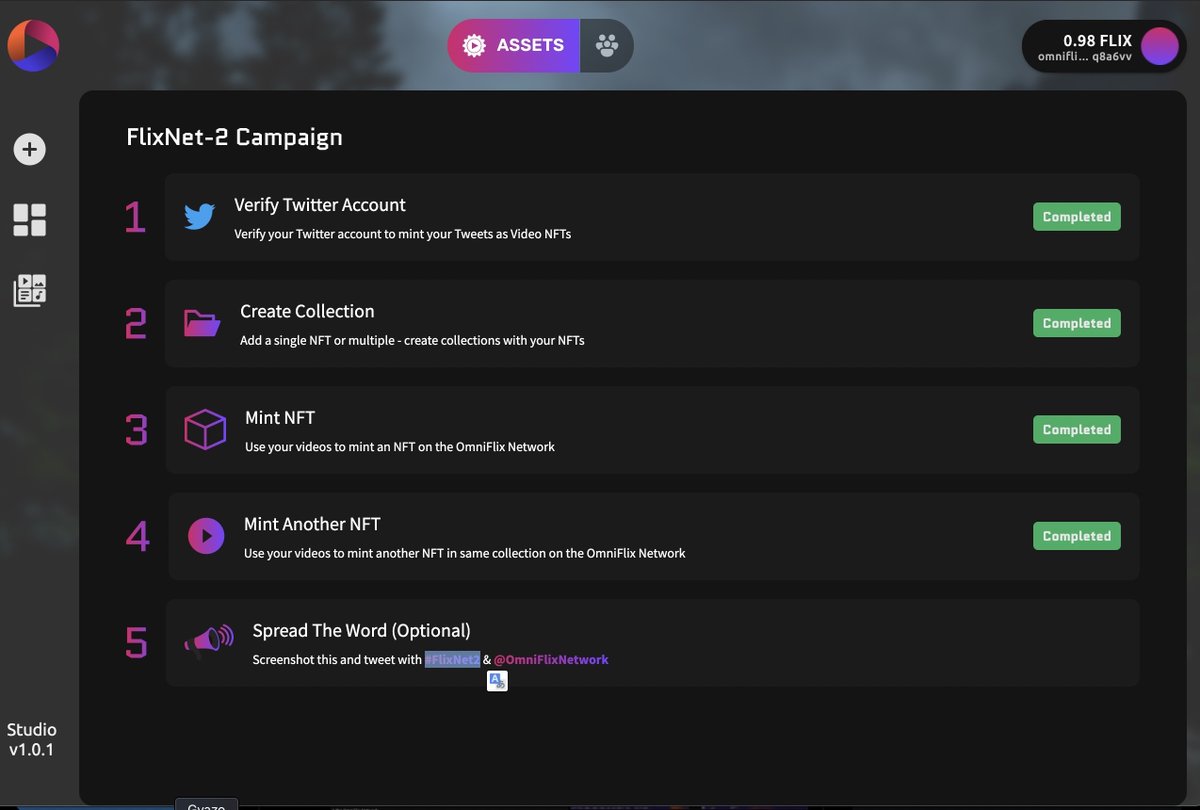 HaruCoinlove's tweet image. やってみた！！
サンキュー @road_to_neet 
 #FlixNet2 &amp;amp; @OmniFlixNetwork
