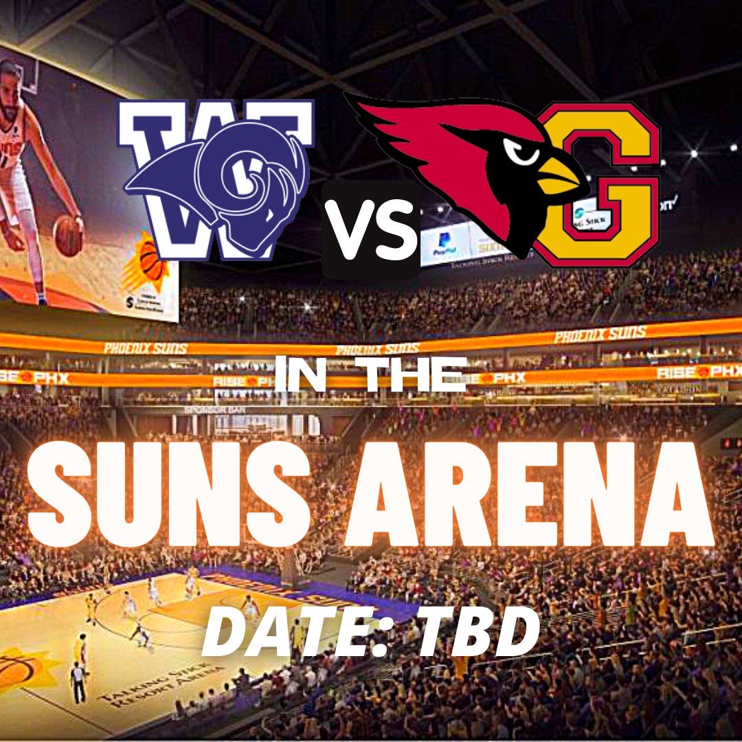 The Glendale HS Boys' Basketball team is excited to play our sister school, the Washington Rams, in the SUNS ARENA this season!! Date/Time: TBD