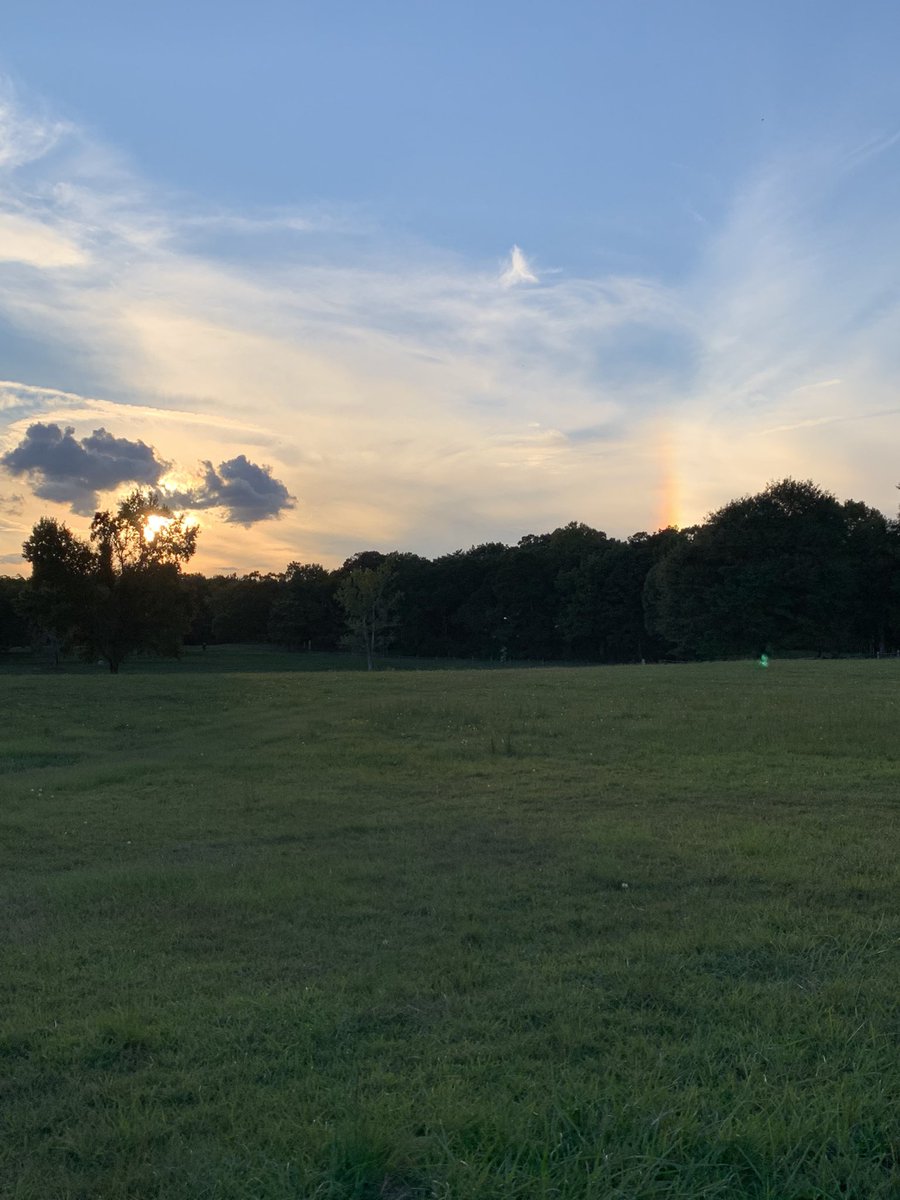 Sunset… rainbow… weather phenomenon? Rock Hill 7:00pm <a href="/wxbrad/">Brad Panovich</a>