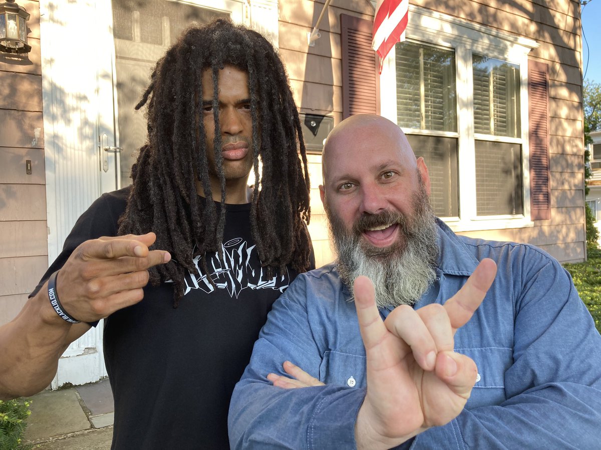 SageFrancis's tweet photo. We’re filming the video for #FactsMachine. @mopes_sfr drove up from DC, @BlackLiq flew in from Virginia, @jessethetree401 & I had short drives, & @EarlyAdopted came out to help too. #StrangeFamous! Feels good to squad up again. https://t.co/ZdHxJyN7Ur