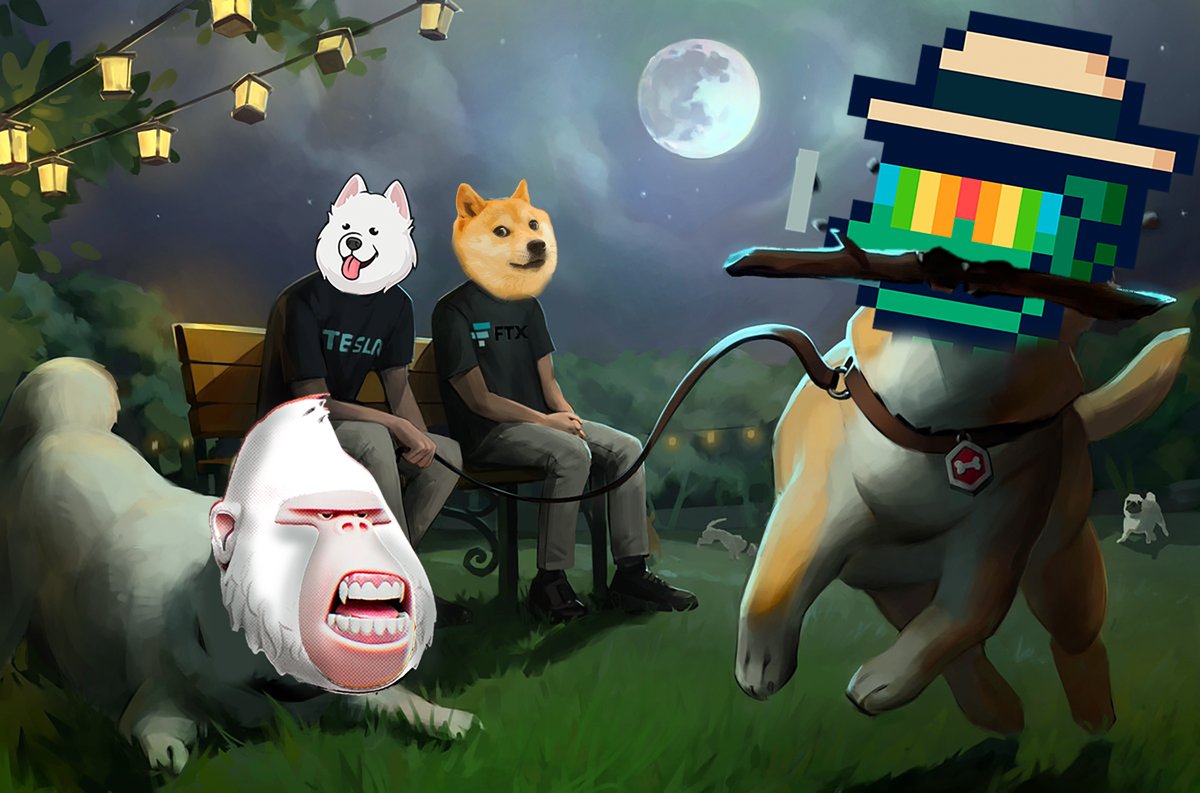 Michiman63852's tweet photo. @GoodSamoSamo @SBF_FTX @elonmusk @samoyedcoin @MesopotamiaArt @neefiemarket $Samo and $Doge playing with their pets 
@DegenApeAcademy @SolanaMBS @MonkeDAO 
#Samofamo

Credit to @FaustPeneyra for creating the meme and @bumcubed for the monke. https://t.co/ErVz2JvPQw