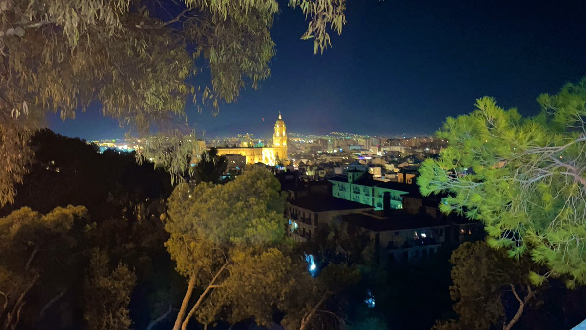 Ioaquinus's tweet photo. La #Málaga nocturna nos ha acogido perfectamente a los que hemos disfrutado corriendo esta noche por el centro y Gibralfaro. #MLKTrail https://t.co/u4A7mzL4py