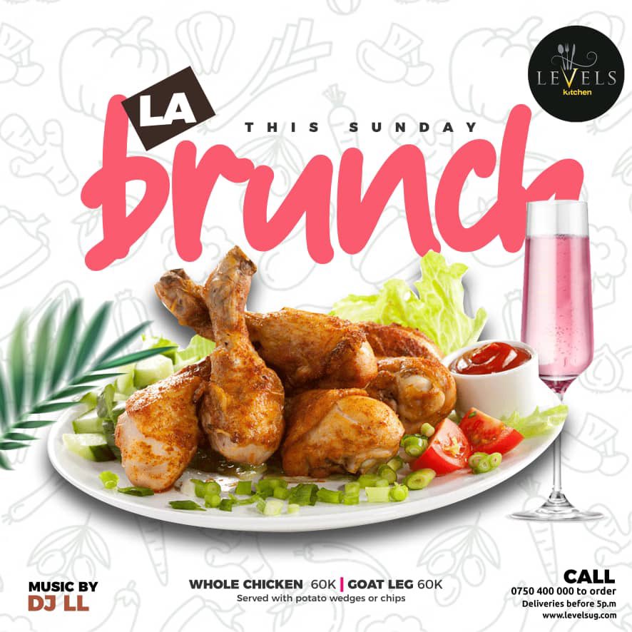 Sunday is always special in our lives alway take your loved ones for a Brunch 😋 thats why Levels' Kitchen brings you the most legit Sunday La Brunch with good food 🥘 good vibes and good music from 10pm - 7pm