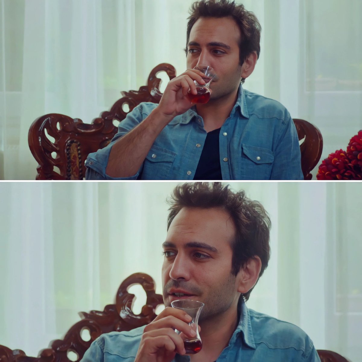 ¡Buenos días! 🌄 ¿Eres más de çay 🫖o de kahve ☕? #FelizDomingo (Capítulo 34 y último) 
#DemirGöktürk #BuğraGülsoy #Kızım #MiHija #MiHija19Sep #MiHijaFinal