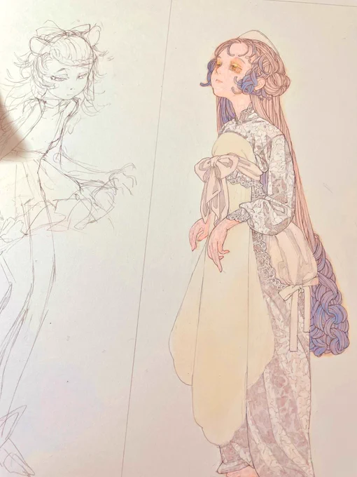 通販に出そうと思っている小さめの原画ちゃんいくつか描いてます 