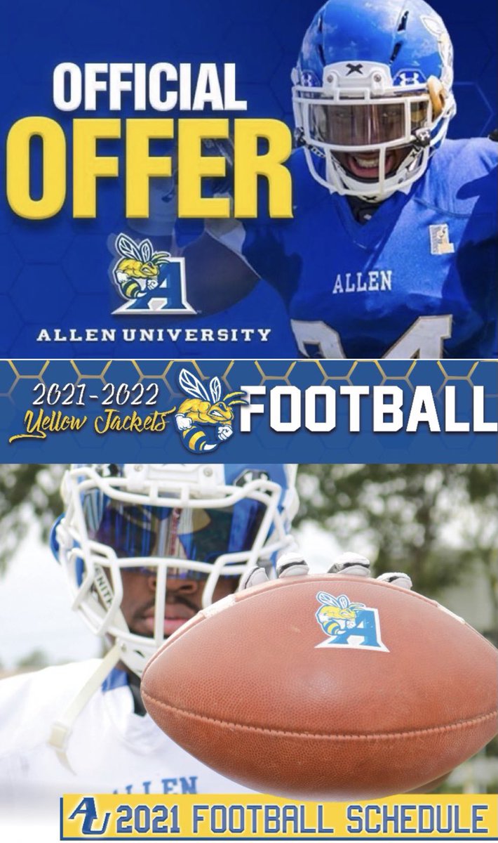 Glory and honor to God, blessed to have received an offer from Allen University! #goyellowjackets <a href="/teddyk95/">Teddy Keaton</a> @coachmikehayde <a href="/CoachFuller6/">Ferric Fuller</a> <a href="/247Sports/">247Sports</a> @RWrightRivals <a href="/Throw_2_Win/">Coach Sam Fisher</a> <a href="/SalesianFB/">Salesian Mustangs Football</a>