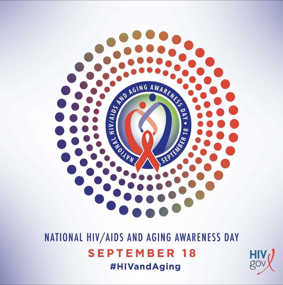 Today’s National HIV/AIDS&Aging Awareness Day.The purpose-to bring awareness to the many people who are living long lives w/HIV &the aging-related issues of HIV treatment &prevention.Adults often mistake HIV symptoms for normal aging &this could lead to late diagnoses &treatment
