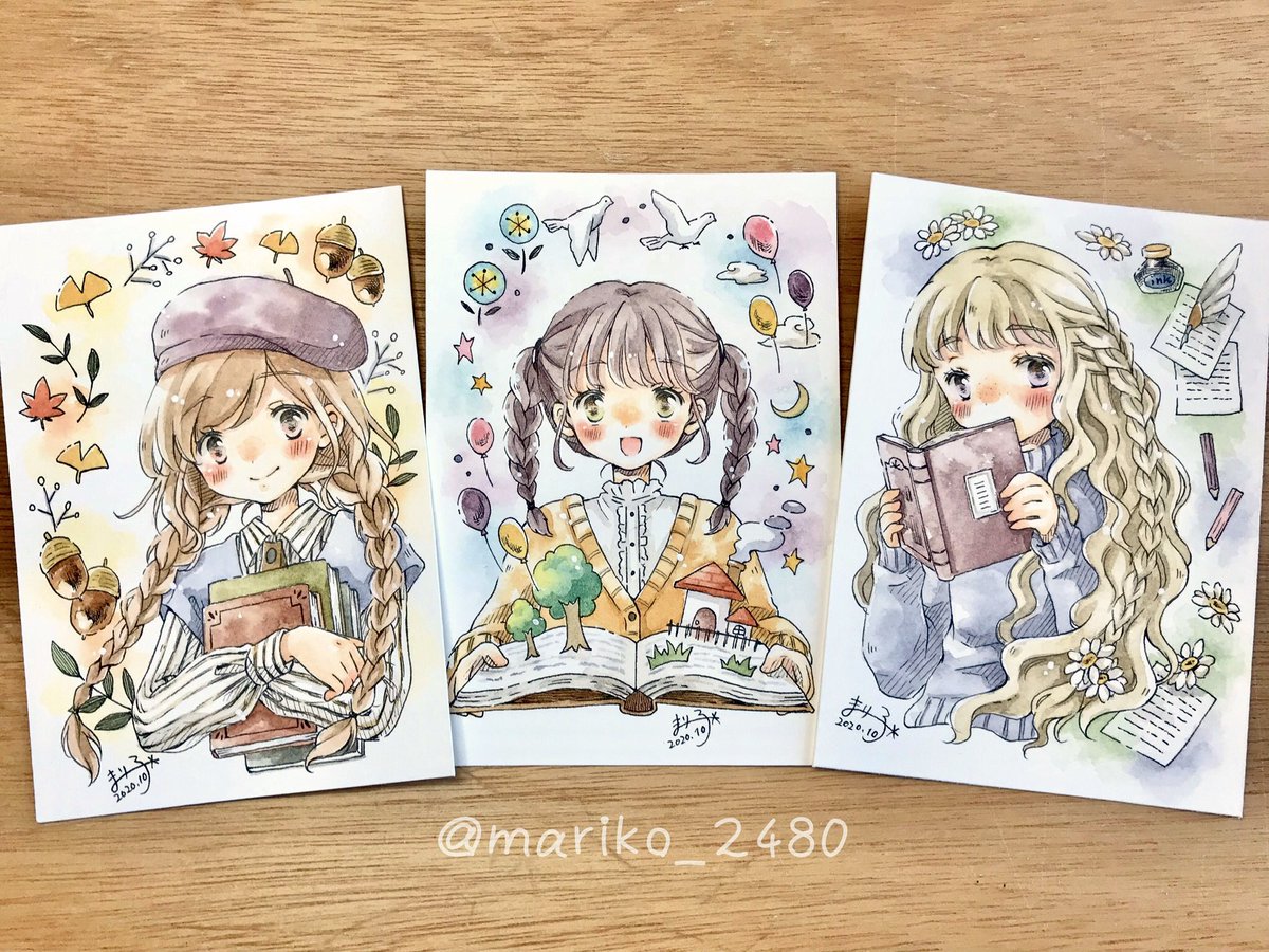 #イラストを4枚貼ると秋風に乗って絵柄を好いてくれる人の元へ届くらしい
秋風よ吹け🍃🍂🍃🍂 