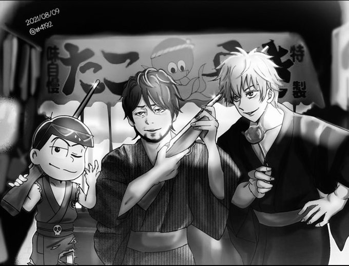 絵をモノクロにするとかっこいいのtwitterイラスト作品