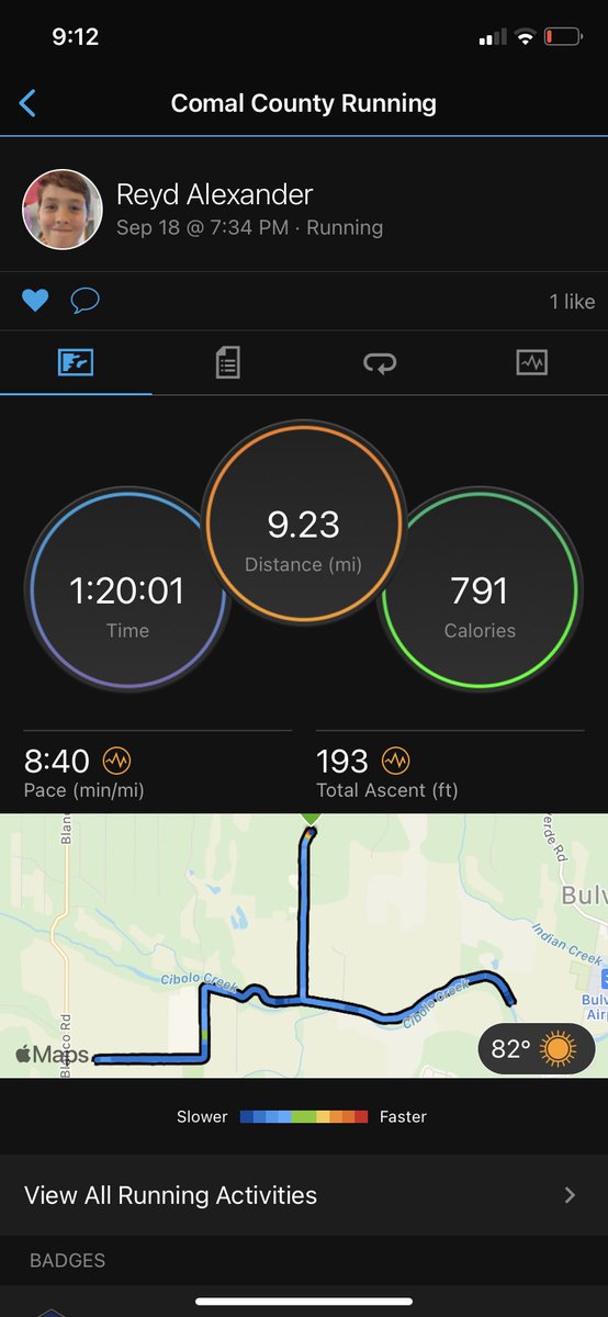 Great run Reyd working on pacing for his 13.1 to night goal run at a 8:40 pace think we got that one the new  #garminforerunner35 makes this so much easer and the #brookslaunch felling great and the smooth tones from #openmove keep him going <a href="/brooksrunning/">Brooks Running 💙</a> @Garmin@AfterShokz