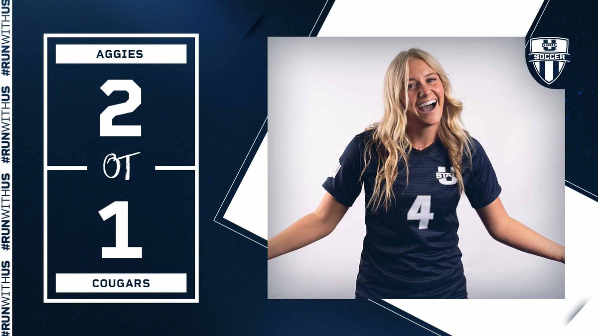 USUSoccer's tweet image. TENZI KNOWLES WITH THE GAME WINNER!!!! Aggies coming back to Logan with a 2-1 win at BYU. Knowles scores her first collegiate goal in the 99th minute. #AggiesAllTheWay #RunWithUs 

USU - 2
BYU - 1