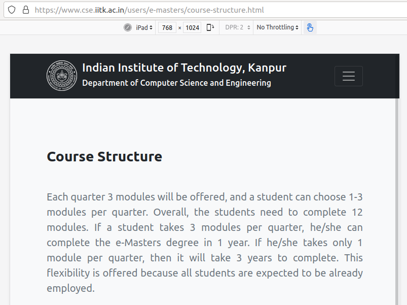 IIT Kanpur's flexible e-Masters Degree: Building strong