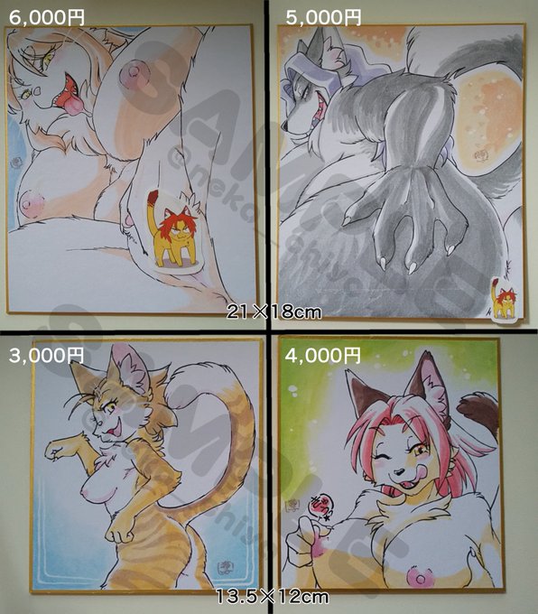 今回、猫子千代は参加しません。色紙だけ持っていきます! 