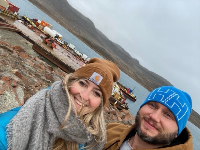 It's been two wonderful weeks with our students in Ulu! The culture and community are amazing. It snowed! The yearly barge came in and this was our view last night. <a href="/bushcraft_tech/">David Leitch</a>