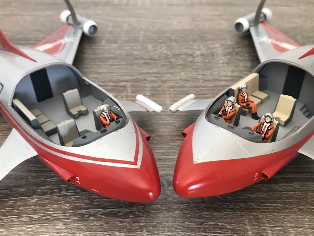 ハセガワ 1/72スケール 「ジェットビートル」4種 左奥から ゼット