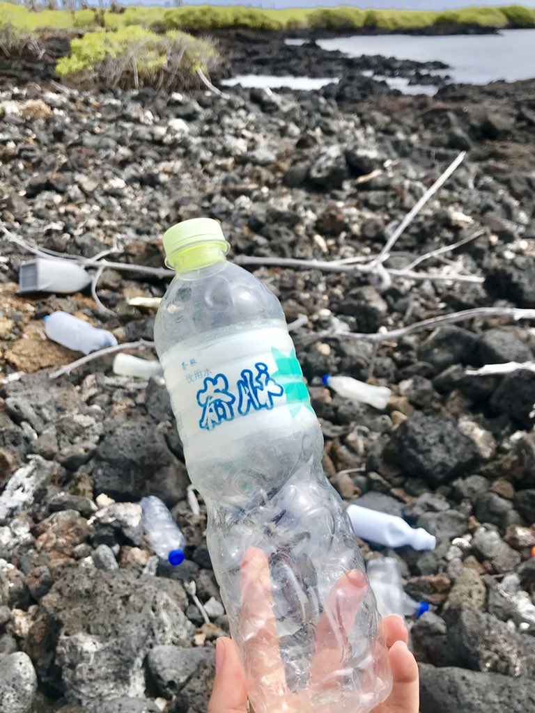 #InternationalCoastalCleanup En Galápagos se recolectó 1627 kilos de desechos. En su mayor parte botellas plásticas de China, de grandes flotas pesqueras chinas que rodean las islas. Las cuales desacatan el convenio internacional para prevenir la contaminación por los buques.