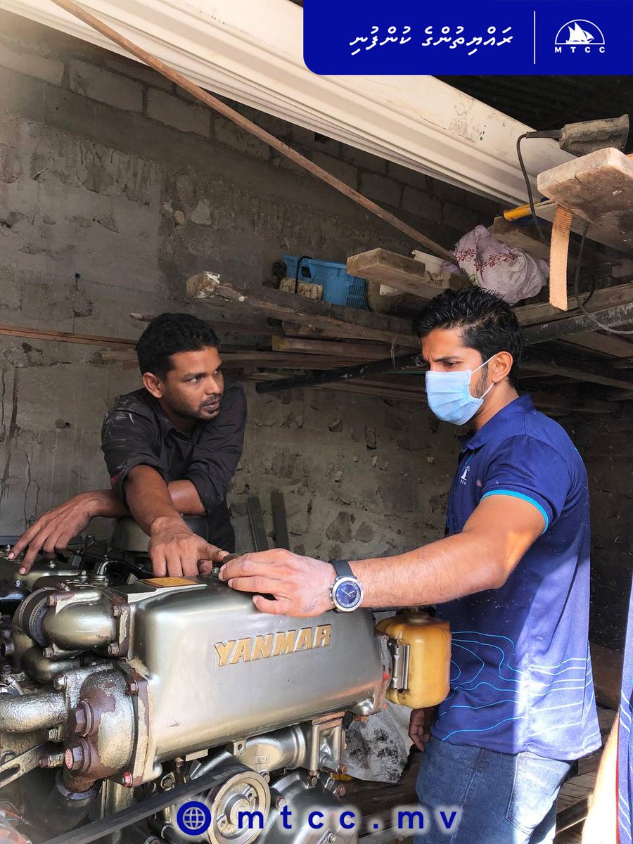 MTCCPlc's tweet photo. Team @MTCCkashavaru held productive discussions with vessel owners at F. Bilehdhoo. We also conducted engine inspections and inspected new vessels under construction at Boatyard area. 
#RayyithungeKunfuni #yanmarmarine #suzukimarine #ppgcoating #castrol https://t.co/ueY0iK8i3P