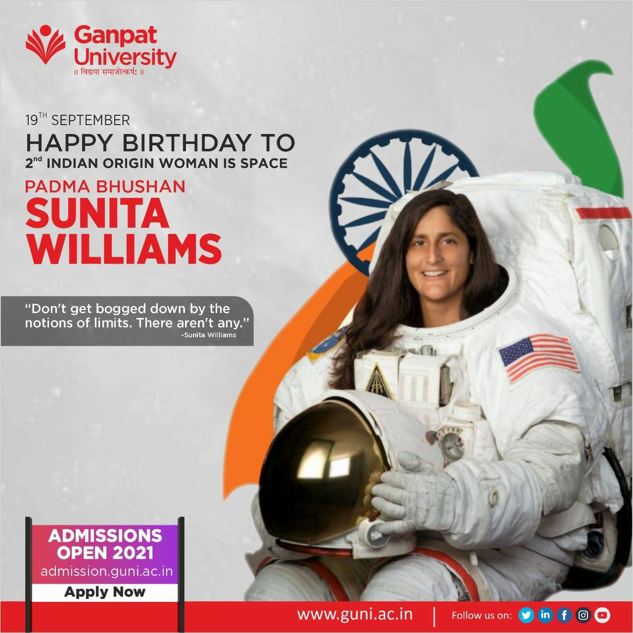 Happy Birthday to NASA Astronaut *Sunita Williams!* 