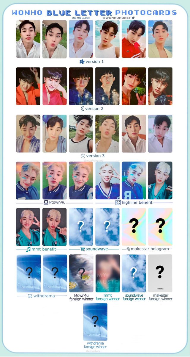 wonho blue photocard template <update as of sept. 19> 원호 포카
