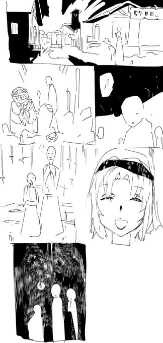 ダークエロ漫画描きてーって思ったのでイメージラフ 