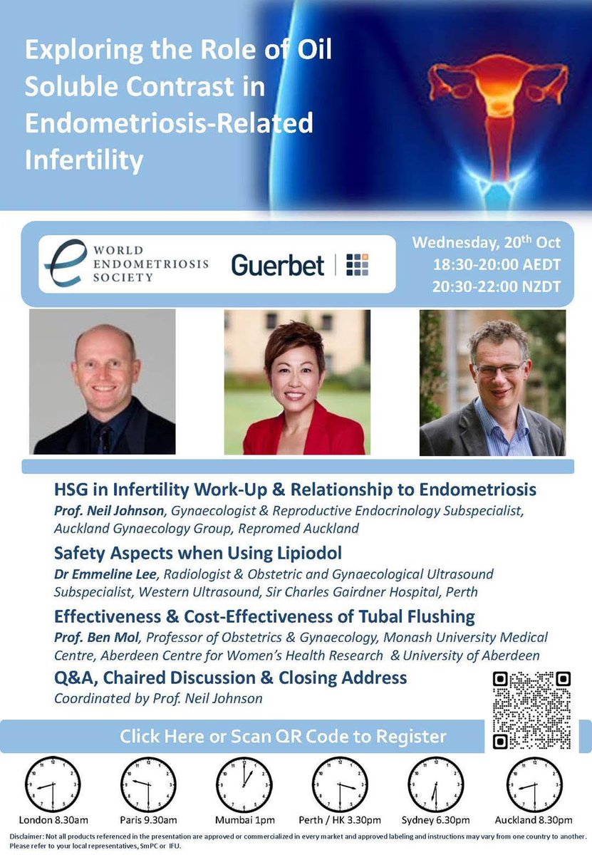 Looking forward to WESinar on 20 October - two of my passions, <a href="/WorldEndoSoc/">WES</a> and lipiodol, the product of <a href="/GuerbetGroup/">Guerbet Group</a> - delighted to be joined by Emmeline Lee and Ben Mol