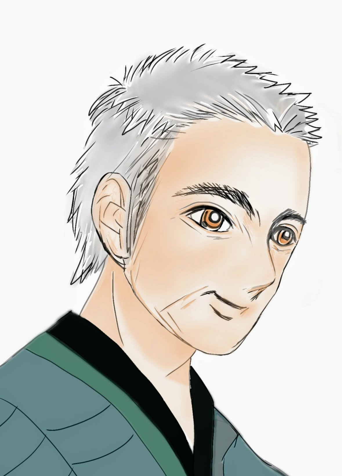 まーさん 鱗滝さんの素顔ってどんなのだろうね 末娘との何気ない会話から描いてみました すんごい苦労した 描き直し3枚目 デジタル練習中 鱗滝左近次 T Co 4samcfelxd Twitter