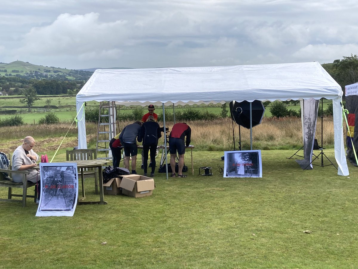 #I_AM_CLARION photo booth all set up and underway. If you’re cycling to #ClarionHouse for #ClarionSunday make sure to take part. #PendleRadicals @AXIS_DESIGN @PendleHillLP #artcommission 
#Clarion #fellowshipislife #clarioncycling #cycling