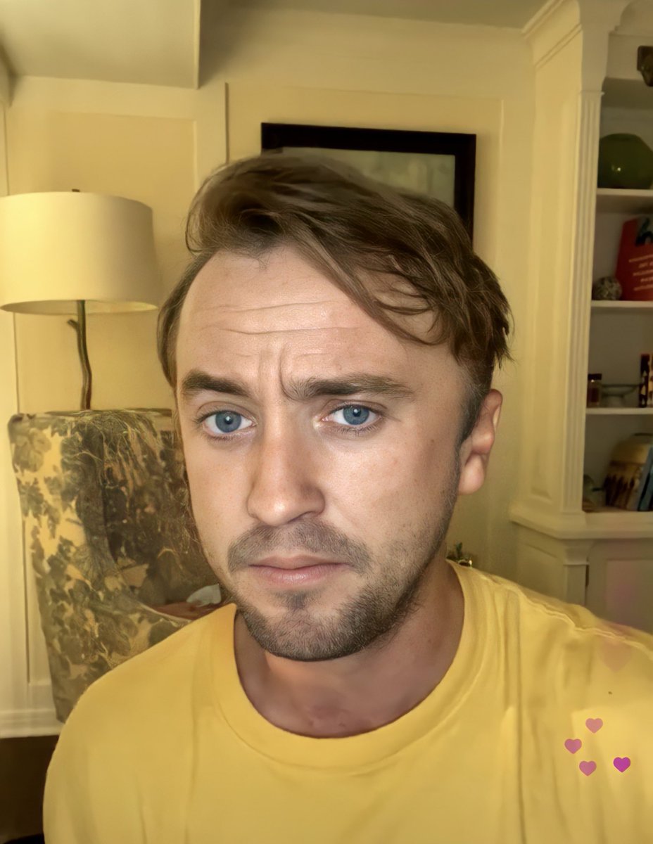 Magical_Abby's tweet photo. Tom Felton in yellow. That's it. That's the Tweet. https://t.co/ravfPUewJK