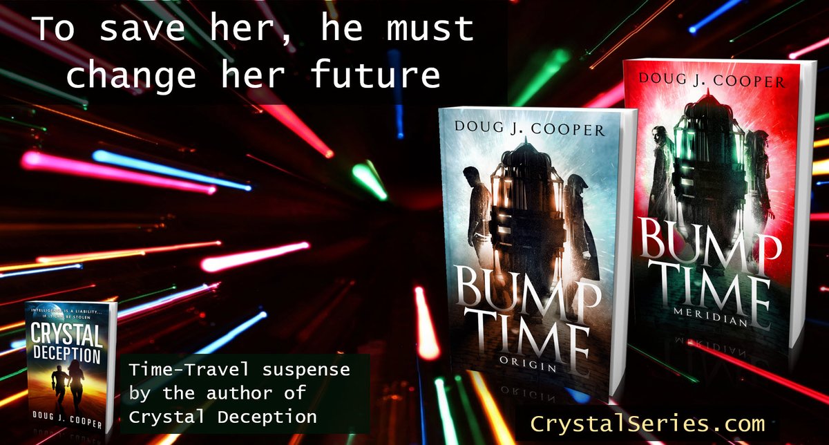 “A different twist on AI and time travel”
BUMP TIME ORIGIN
Time-travel Suspense by the author of Crystal Deception
Amazon: amazon.com/gp/product/B07…
Author Page: crystalseries.com
#timetravel #asmsg Books