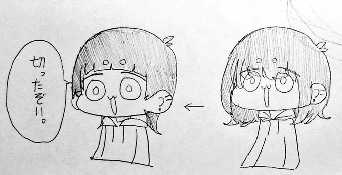 髪切った 
