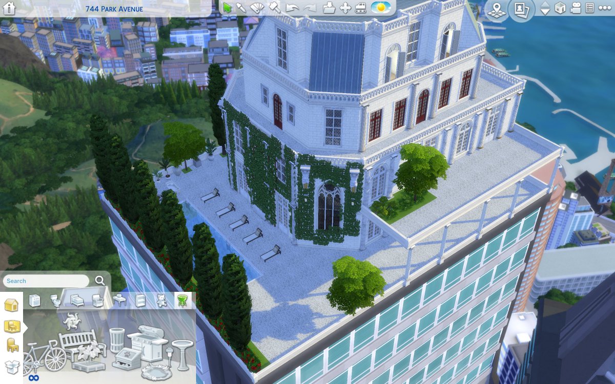 BluthIndustries's tweet photo. Pretty excited for this Penthouse I’m working on. Loving the usual CC from creators like @HeyHarrie & @felixandresims for inspiring me with your work. #bluthindustries #showusyourbuilds #simmersdigest #richsims #simwearsprada #penthousebuilds #ts4 https://t.co/66tNj7y88u