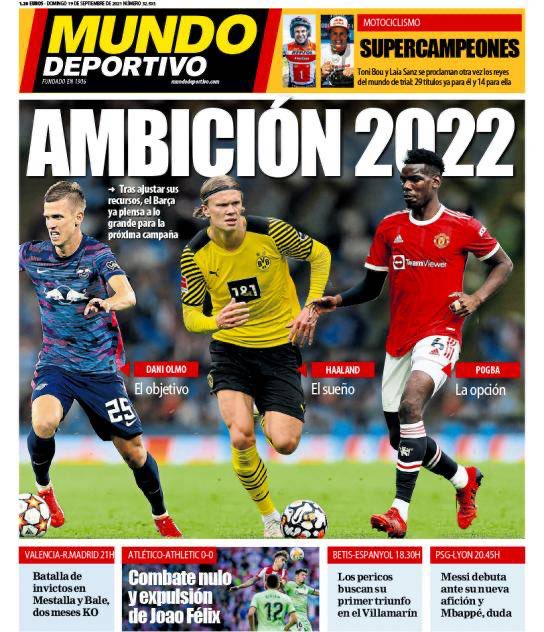 FCBClan's tweet photo. MD:

“Ambition 2022”

- Olmo : l’objectif
- Haaland : le rêve 
- Pogba : l’option https://t.co/woW1jFyBPt