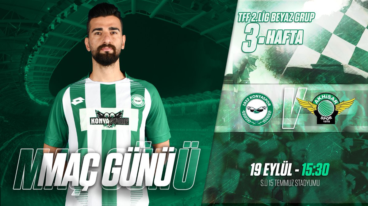 1922Konyasporsk's tweet photo. 🆚 Akhisarspor
🕓 15.30
🏟 Selçuk Üniversitesi 15 Temmuz Stadyumu
#GeleceğimizBurada https://t.co/iD3p5xzIHy