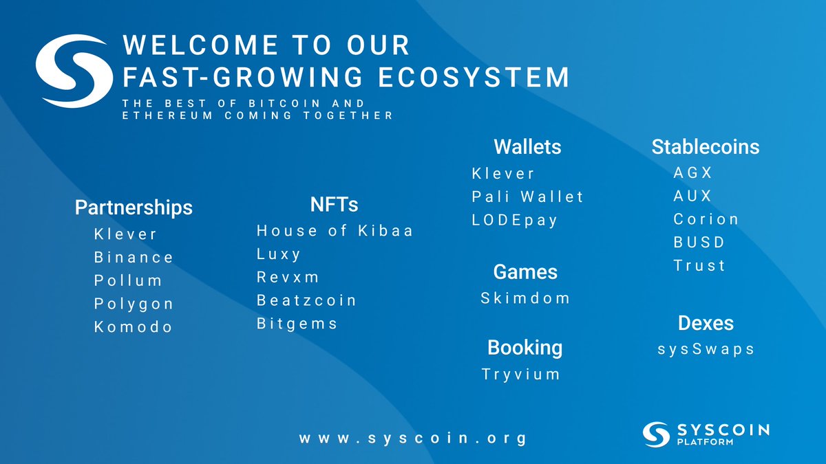 CryptoFalcon11's tweet image. Are you excited abot @syscoin as I am? @Luxy_io #NFT marketplace comming soon. #NEVM smart contracts, @skimdom game on top of it. 
#ecosystem $sys $btc @Syscoin
#Ethereum $eth #crypto #fees #scalability  #SmartContracts