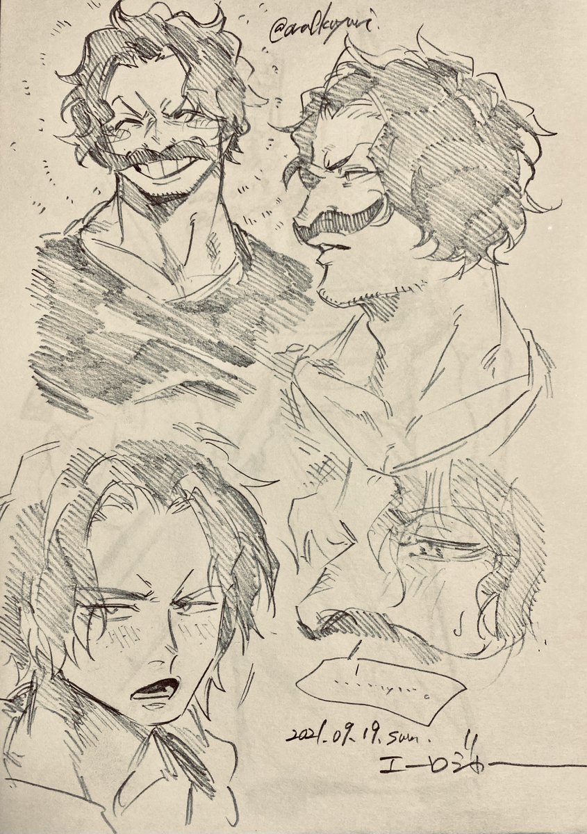 現パロ エーロジャ(絡みないけど)🔥👑らくがき 