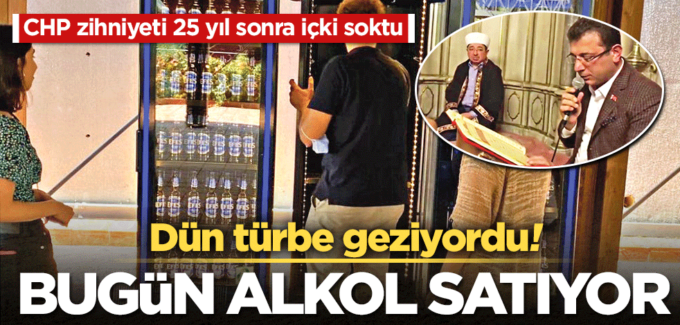 Dün türbe geziyordu bugün alkol satıyor yeniakit.com.tr/haber/dun-turb…