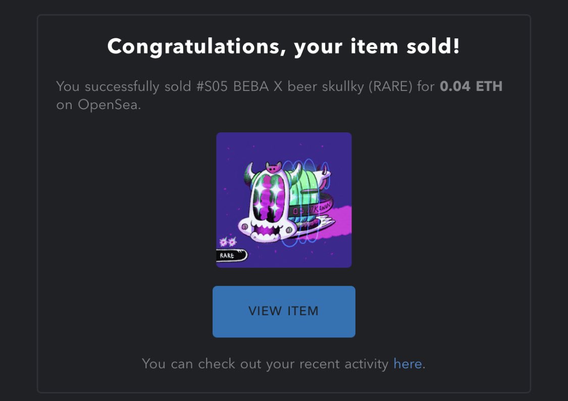 Kawin4289's tweet photo. 🧨SOLD🧨
#s004 BABA x Beer Skullky 💀
Today, our Spaceship have
traveled to live with raccoonnook
@Raccoonnook 💀🔫💕🚨💥
Opensea
https://t.co/oqOFOD18Ah https://t.co/YW6TvOVKqO